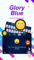 Glory Blue Theme&Emoji Keyboard screenshot 3