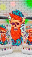 Graffiti Skull Street Pirate Theme poster