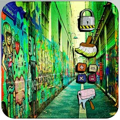 Street Graffiti Green Comic APK Herunterladen