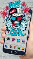 Graffiti Skull Hip-Hop poster