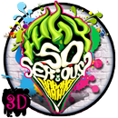 3D Graffiti joker Theme APK