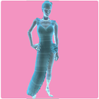 Hologram simulator for woman ikon