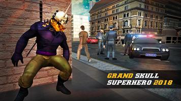 Grand Fire Skull Superhero - Ultimate Warrior Game Affiche