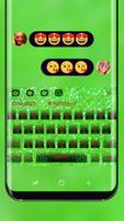 Green Glitter Weed keyboard poster
