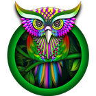 Green Owl Forest Theme آئیکن