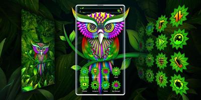 3 Schermata Green Owl Forest Theme