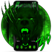 3d Green Neon Bear Theme