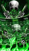 Cool Weed Ghost Gun Keyboard Theme Affiche