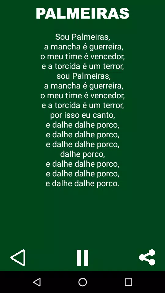 Qual o grito da torcida do Palmeiras?