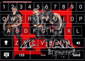 Group Band keyboard theme plakat