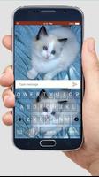 Cute Kitty Keyboard Theme постер