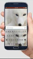 Ice Wolf keyboard themes Affiche