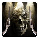 Fire Skull Gun Keyboard Theme