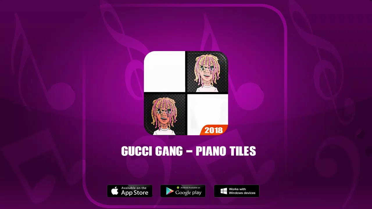 Скачать Lil Pump - Gucci Gang - Фортепианные плитки APK для Android