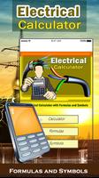 Electrical Calculator with Formulas and Symbols Affiche
