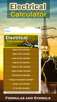 Electrical Calculator with Formulas and Symbols capture d'écran 1