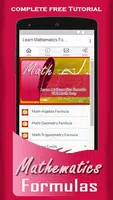 Learn Mathematics Formula and  постер