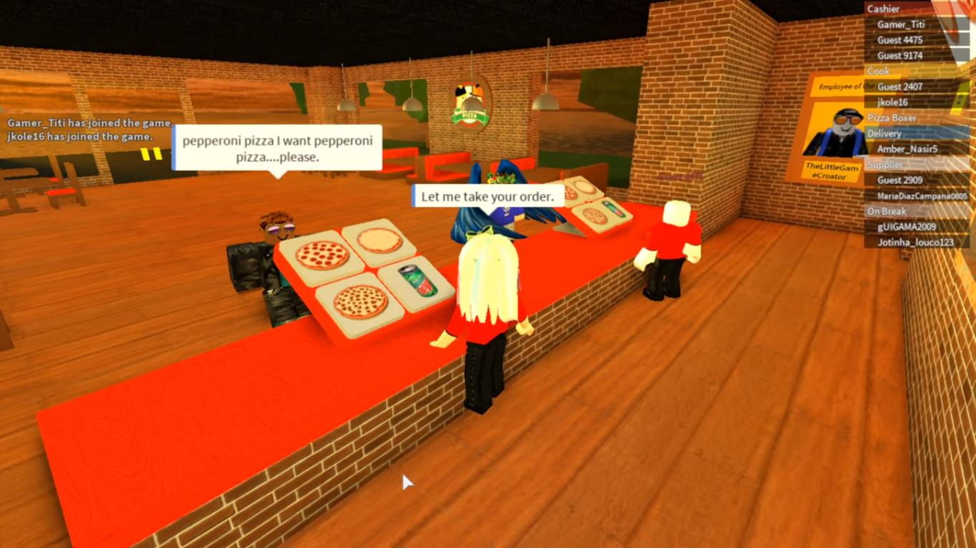Описание для Guide of work at a pizza place roblox.