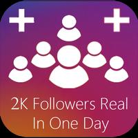 +2K Instagram Followers On Day #Real_Increase! plakat