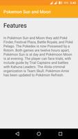 برنامه‌نما Guide for Pokemon Sun and Moon عکس از صفحه