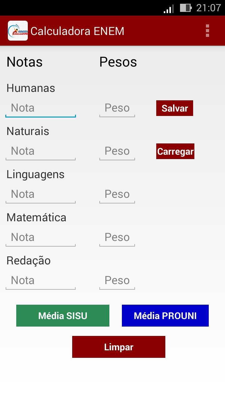 Descargar Calculadora Média ENEM/SISU APK para Android - Última Versión