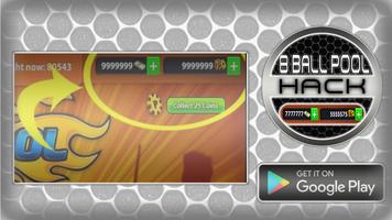 Hack For 8 Ball Pool Cheats Fun Joke App Prank โปสเตอร์