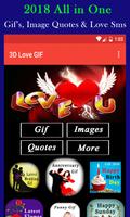 3D Love Gif Cartaz