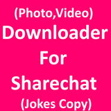 Photo, video &jokes downloader for sharechat icône