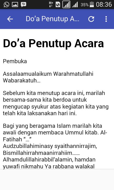 DOA PENUTUP ACARA for Android APK Download