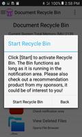 Document Recycle Bin captura de pantalla 1