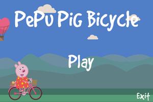 Pepu Pig Bicicleta Plakat