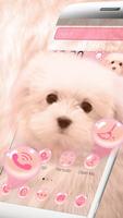 Pink Cute Puppy Theme capture d'écran 1