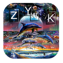 dolphin galaxy ocean planets keyboard water paint APK