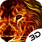 Domineering Neon Lion Hd Live 3D Wallpaper icône