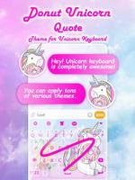 Donut Unicorn Quote Keyboard T poster