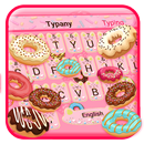 Thème de clavier coloré Donuts APK