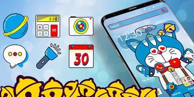 Doroamon Cartoon Anmie Blue Theme ảnh chụp màn hình 3