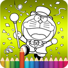 Coloring game for Doraemon icône