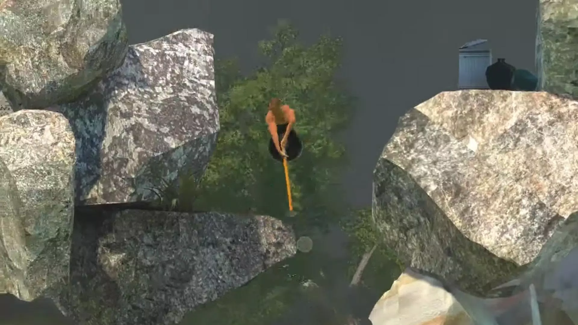 Getting Over It with Bennett Foddy is a game about using a sledgehammer to  climb a mountain 