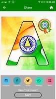 Indian Flag Letter : Indian Independence Day 2018 스크린샷 1