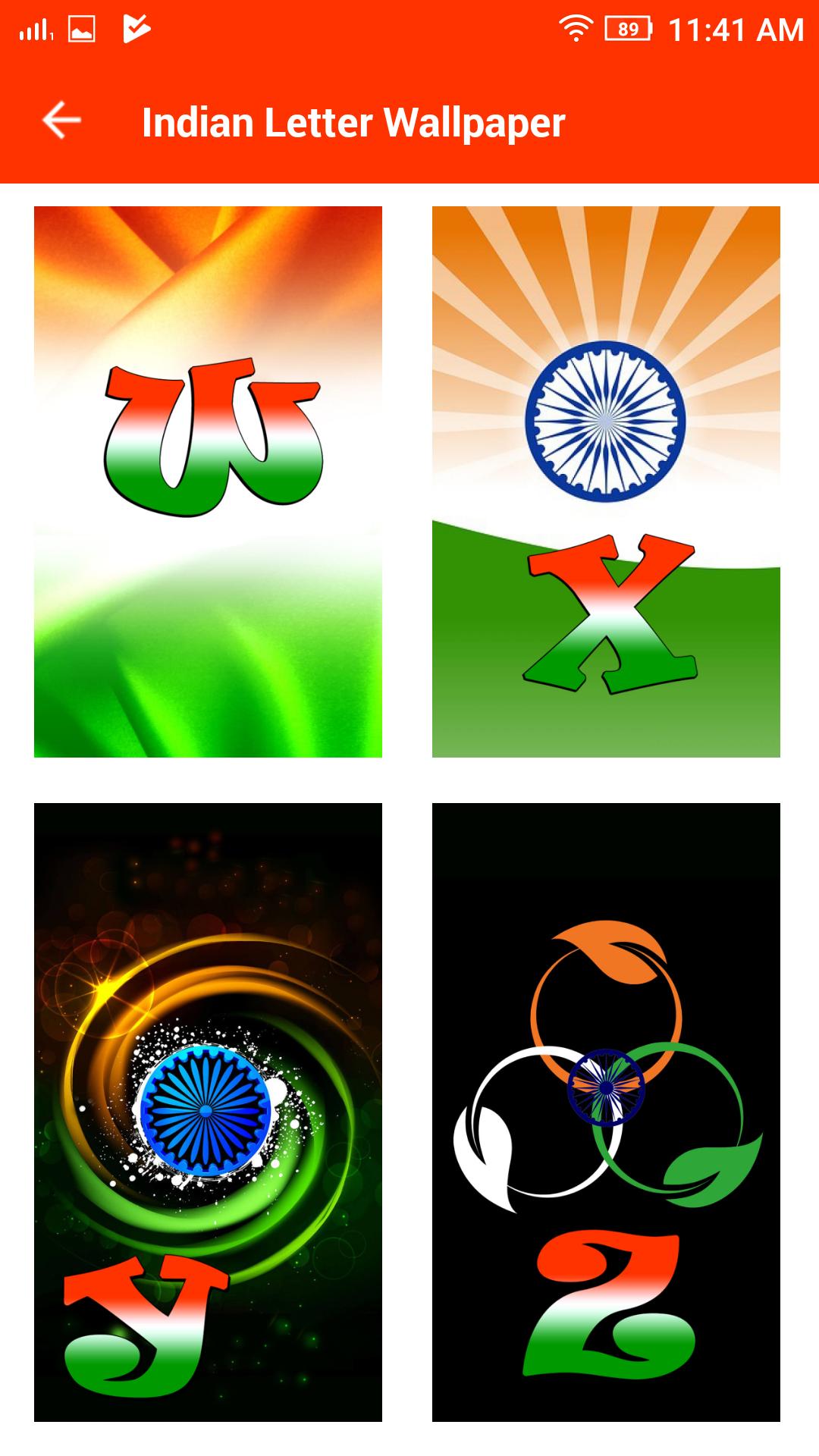 Indian Flag Letter Wallpaper Indian Alphabets For Android Apk