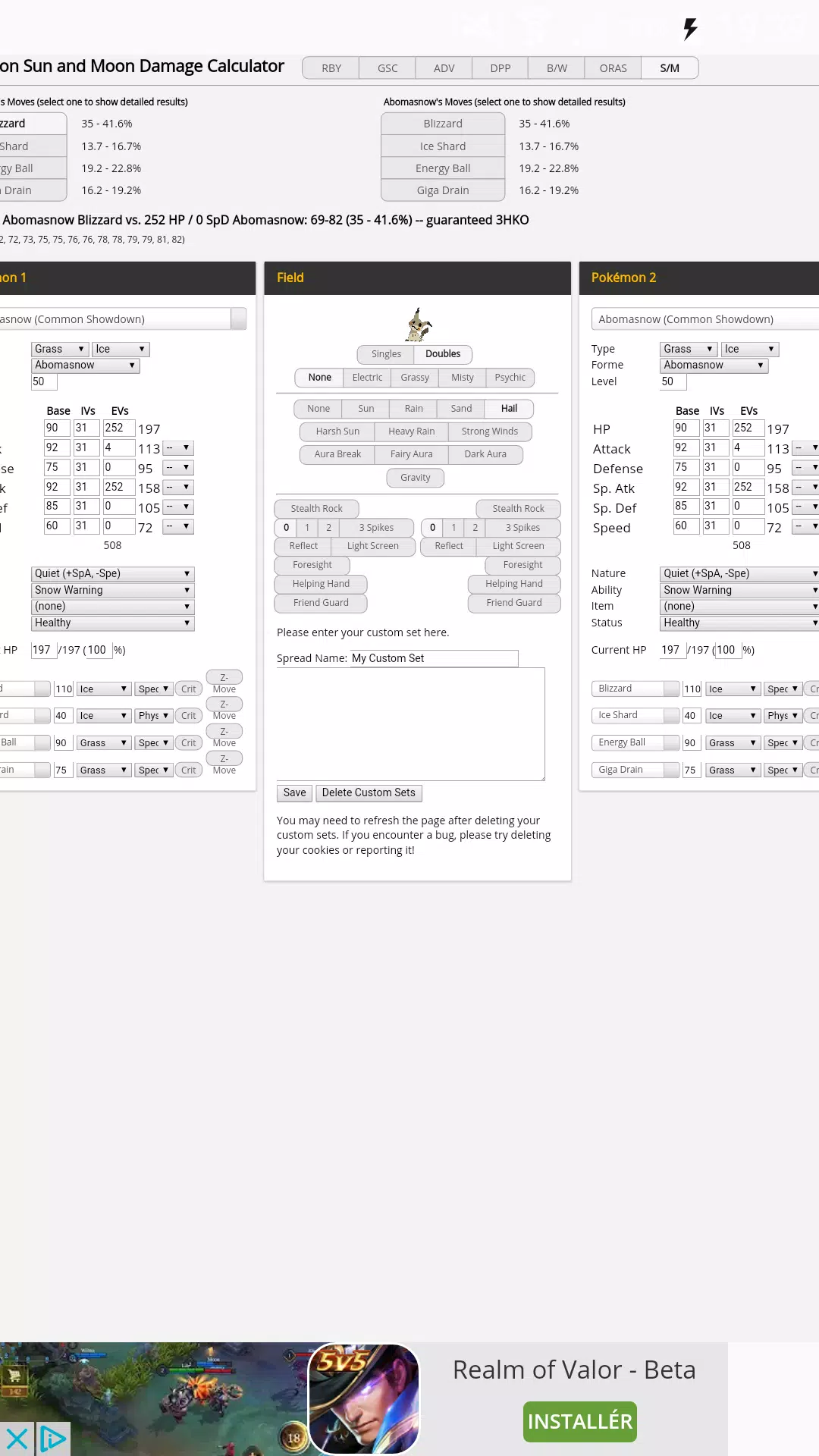 Pokemon Sun and Moon Damage Calculator! 