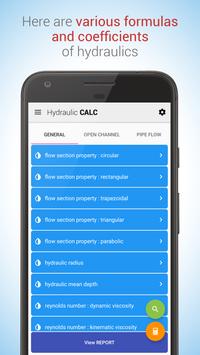 Hydraulic CALC screenshot 2