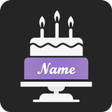 ikon Name On Birthday Cake