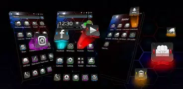 3D Hexagon Black