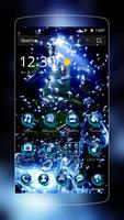 Blue Water Drop Launcher Theme Affiche