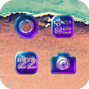 Dark Purple Crystal Icon Pack APK