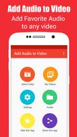 Add Audio To Video - Audio Video Mixer Affiche