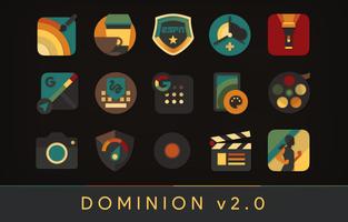 برنامه‌نما Dominion - Dark Retro Icons عکس از صفحه