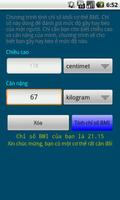 Vietnamese BMI Calculator capture d'écran 1